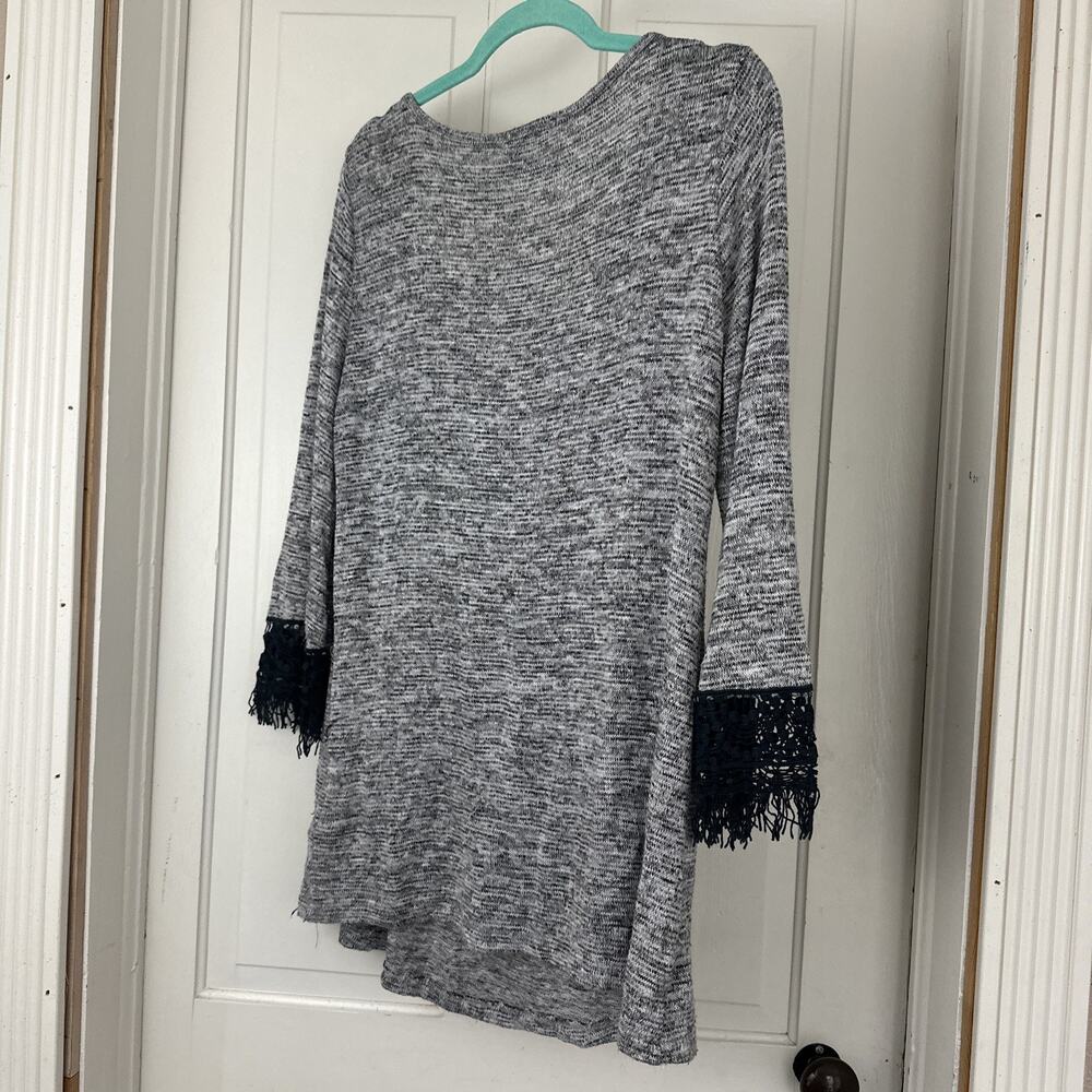 Energe World Wear Women's Grey V-Neck Large Stretch Casual Embroidere 3/4 sleeve - Picture 6 of 6